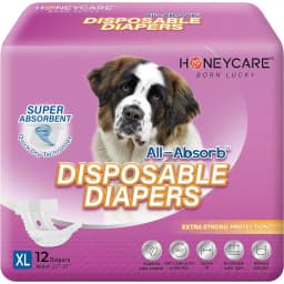 All-Absorb Super Absorbent Disposable Female Dog Diapers, X-Large, 12 Count