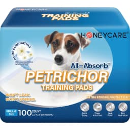 HoneyCare All-Absorb Super Absorbent Dog Training Pads, 22 x 23-in, 100 count, Unscented